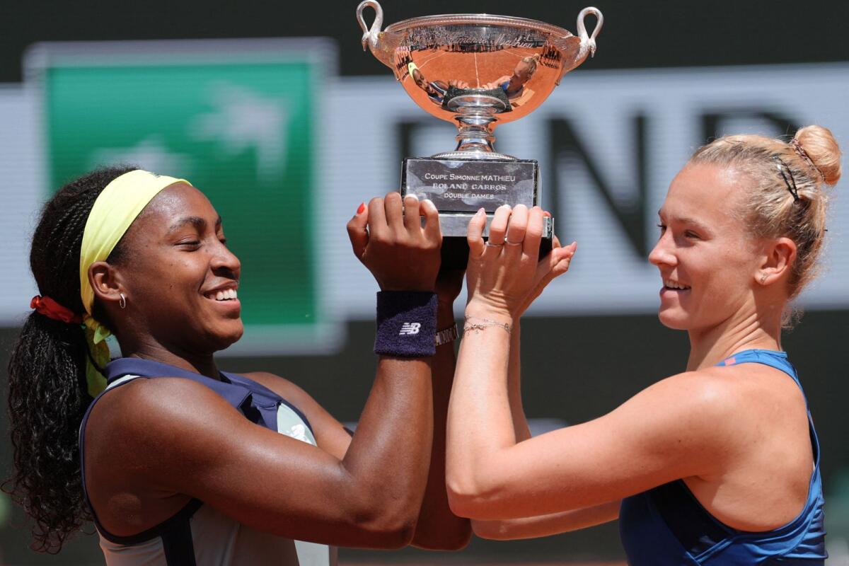 Coco Gauff wins her first Grand Slam doubles title at the French Open With Katerina Siniakova
